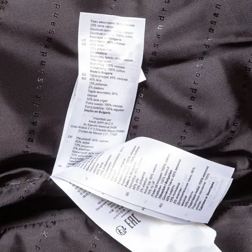 Sandro Courtney Houndstooth Single-Breasted
Wool-Blend Blazer - FR 38 / US 6 / S