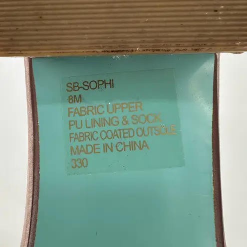 Betsey Johnson  Sophi Champagne Rhinestone Strap Flat Sandals size 8 Wedding