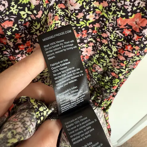 Miss Selfridge Cluster Floral Print Mini Tea Dress Size US 2