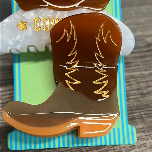Piper K | Cowboy Boot Hair Clips Brown