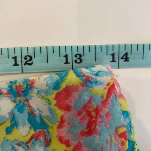 ZARA  Basics Pleated Chiffon Mini Skirt Elastic Floral Lined EUC Sz S Polyester - Image 12