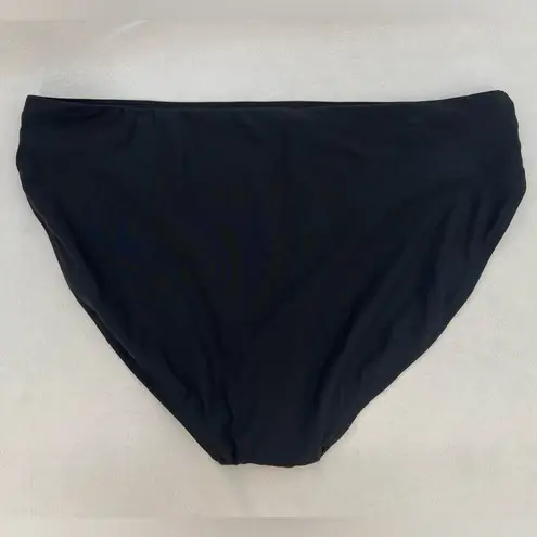CALIA Women's Mid Rise High Leg Cheeky Swim Bottoms M Black Size M