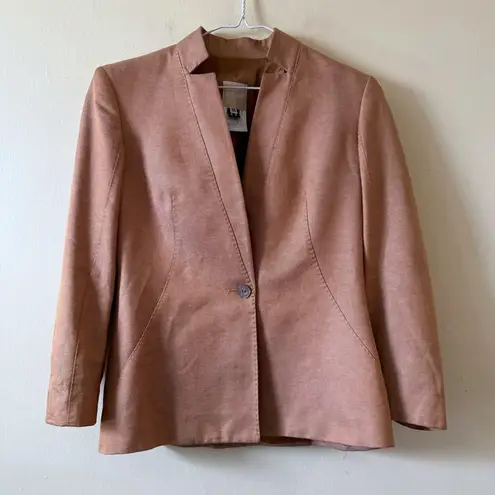 Versus Versace Cotton Blend Blazer Jacket size S 28/42 Shimmery holographic Tan
