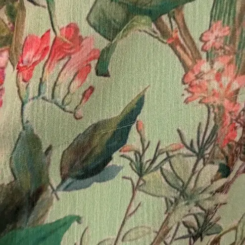 Jay Godfrey Lydia Green Floral Strapless Romper Pantsuit Retail $325 Size 12