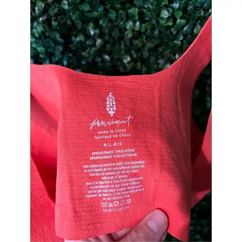 Free People  Movement String Core Corset Crop M/L Flame Orange NWT