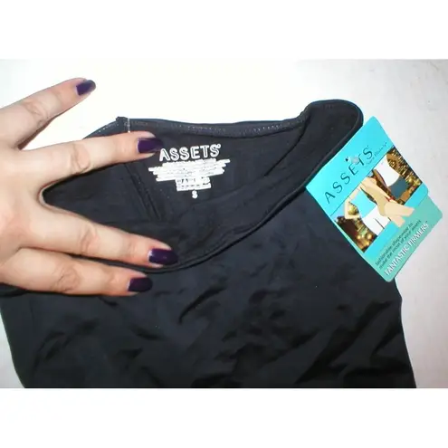 New Womens Assets Black Shapewear Tummy Thigh Slimming Comfortable Stomach Small