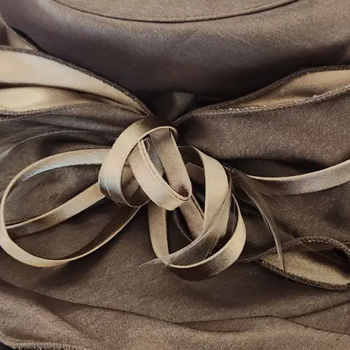 Giovannio New York Women’s Satin Hat in Brown and Taupe One Size NWT