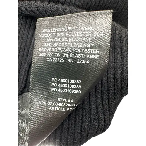 Wilfred Free Cutout Ribbed Mini Dress Black Sleeveless Bodycon Aritzia S LBD