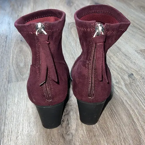 Dolce Vita Suede Deep Purple Ankle Boots Size 6