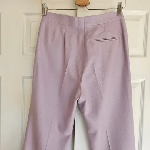 St. John Silk Wool Blend Cropped Pants Slacks Lilac Purple Size 4