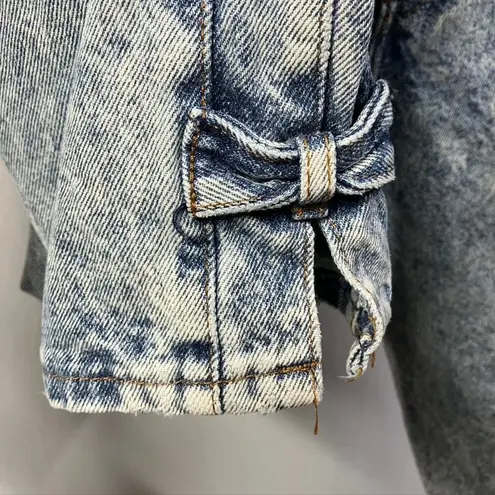 Vintage 80's Chic Acid Wash High Waisted Taper Mom Jeans Size 7 Tall Retro USA Blue