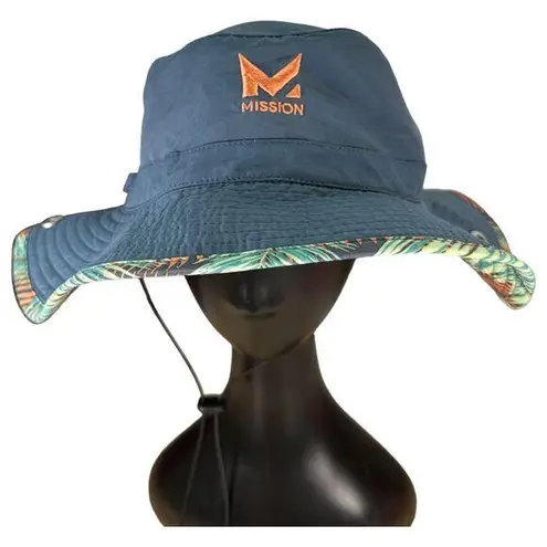 Mission Hats Blue Tropical Wide Brim Sun Hat One Size