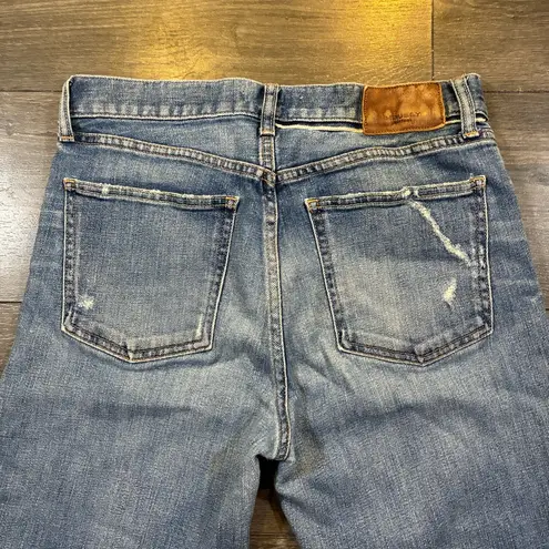 Moussy Vintage Distressed Raw Edge Hem Jeans Blue Size 27