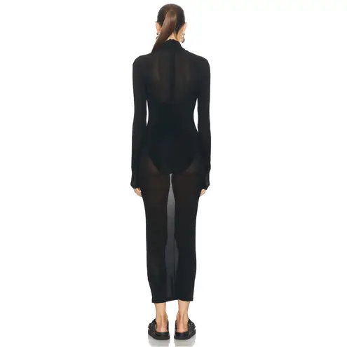 Isabel Marant NWT Vanessa Dress in black sheer jersey Sz 40 US Medium $695