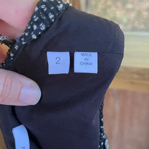 Derek Lam 10 Crosby Black And Grey Fit & Flare Dress Size 2