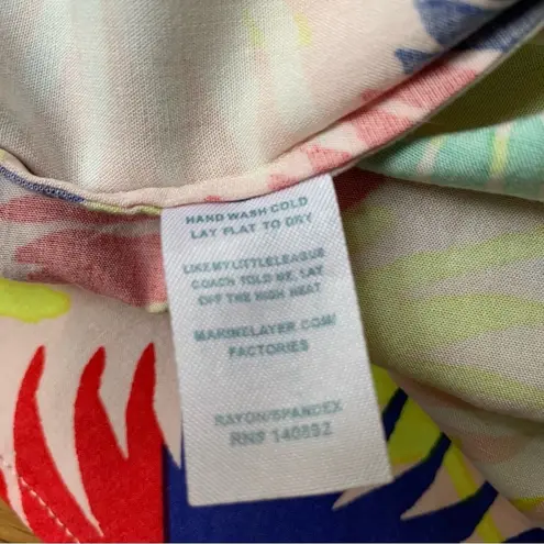 Marine layer Palm Print Verdue Floral Shift Mini Dress Size XS