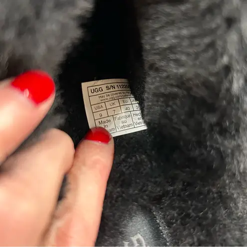 UGG  Disquette Clog Platform Slip On Shoes Slipper Suede Sheepskin Collar Size 9 - Image 6