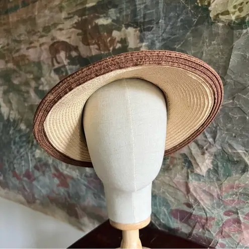 Vintage Woven Sun Visor Hat Tan