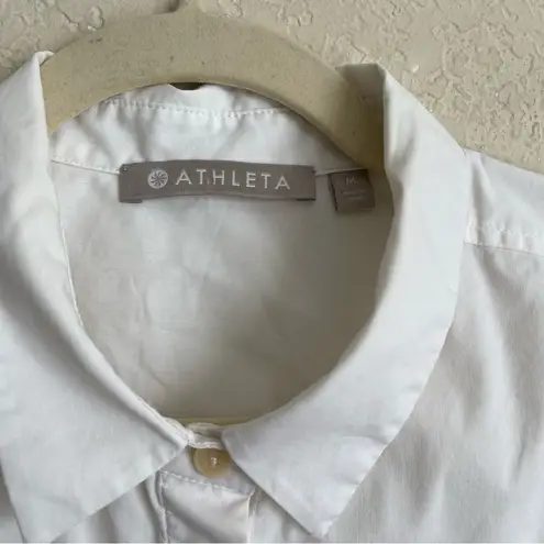 Athleta  Soma Hayes Shell White Sleeveless Side Zip Top