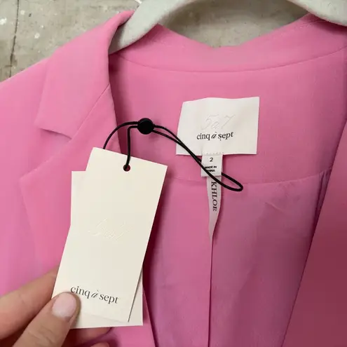 Cinq a Sept Crepe Khloe Blazer in Neon Pink Size 2