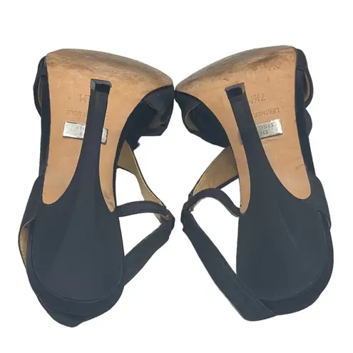 Badgley Mischka β Rosette Stiletto Heeled Sandals β Black β 8M β Cocktail Attire