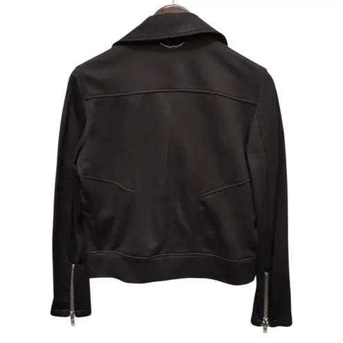 The Kooples Sport Moto Jacket Black Size Medium