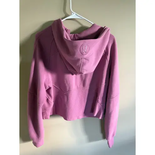 Lululemon Scuba Oversized Cropped Hoodie XS/S Half Zip Pullover Pink
