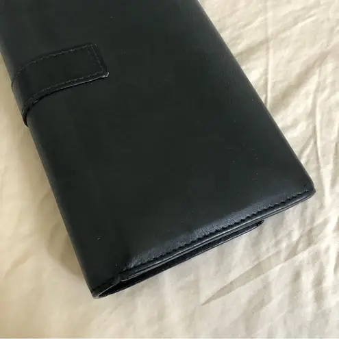 Saint Laurent  Wallet YSL Black Leather Gold