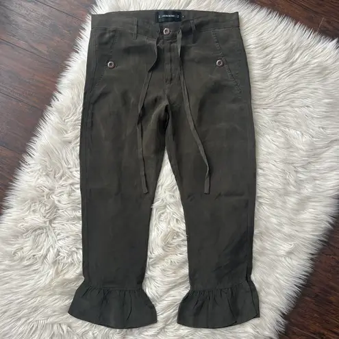 Calvin Rucker What I Like Olive Crop Flare Pants