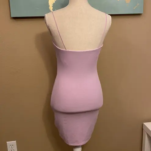 Papaya Lavender bodycon Jersey ribbed dress