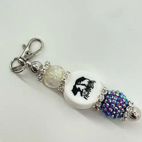 The Bar Keychain purse charm Beaded Keychain For Women,  Keychain, Silicone bead keyc