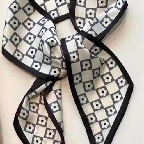 Elegant Gothic Printed Scarves, Fashion Bandana, Retro punk Neck Scarf, Chic Black