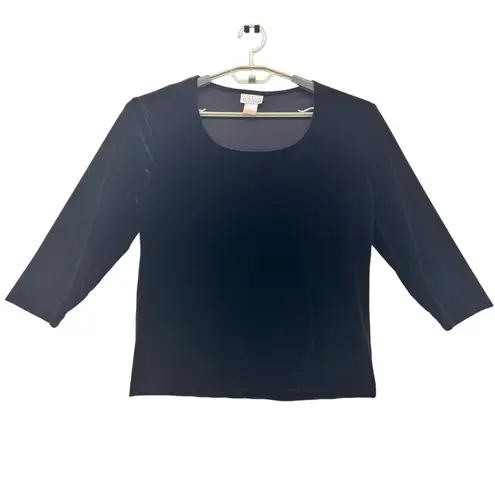 Willi Smith Whimsigoth Velvet Top Large Goth Witchy Black Velvet