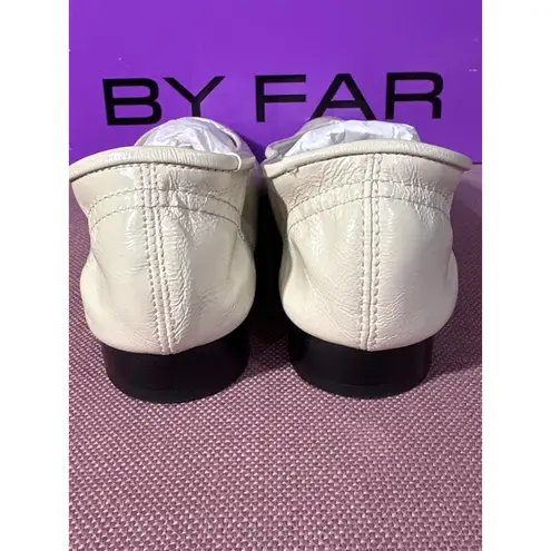 BY FAR Carr Flats in Limewash White Leather 37 With Box Womens Ballet Size 6