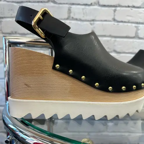 Stella McCartney leather singback wedge