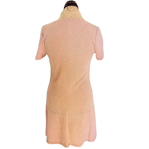 Trixxi  Dress Size Medium Pink Blush Textured Shift Party Evening Cocktail Mini