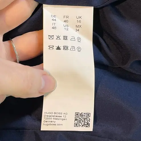 Hugo Boss New Women's 12 Jalouise Longline Stretch Wool Blend Blazer Career Job