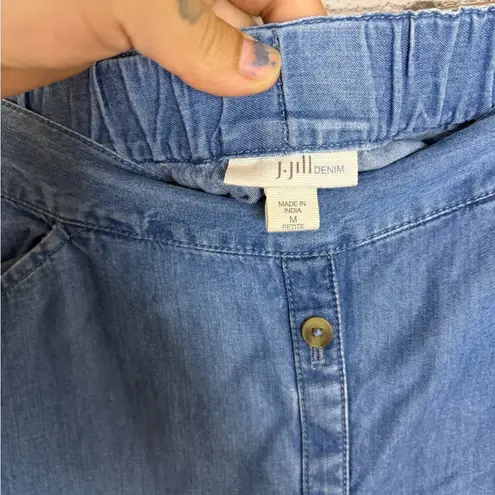 J. Jill Denim Faux Button Down Maxi Skirt Blue Size M
