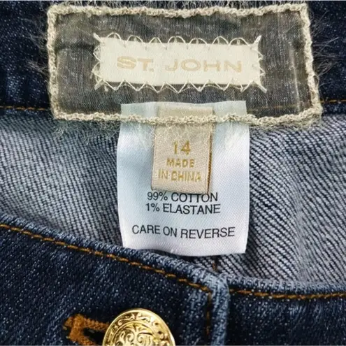 St. John J956 Vintage Sport High Rise Flare Jeans size 14