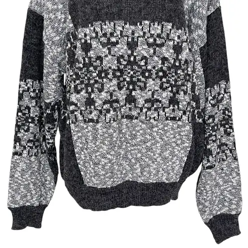 Vintage Nuovo Retro Grandpa Grandma Sweater Unisex Size XL Grunge Acrylic Gray