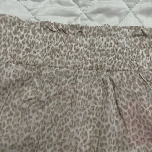 Olivaceous  Tan Smocked Tiered Skater Mini Skirt