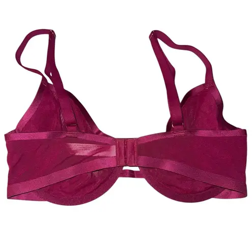 Auden BUNDLE Bra Set 34D Maroon Underwire Lace & Pink Demi medium Size undefined