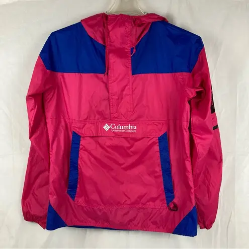 Columbia  Women's' Challenger Windbreaker Jacket Hot Pink & Blue Size L - Image 5