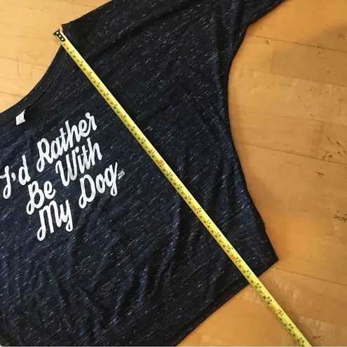 Bella Canvas  “I’d Rather Be With My Dog” Long Sleeve Tee, Black, Size M