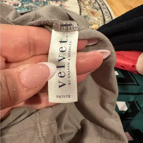 Velvet Tees VELVET RUCHED STRAPLESS NEUTRAL BEIGE TAUPE BODYCON DRESS size XS