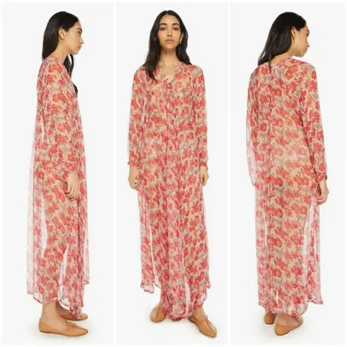 Natalie Martin 💕💕 Fiore Maxi Dress ~ Chiffon Watercolor Dove Medium M NWT