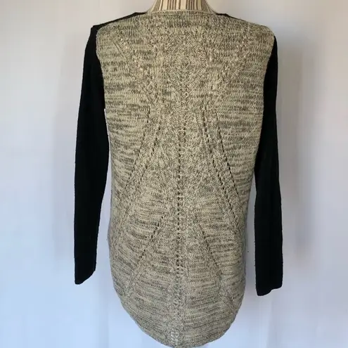 Cecico high low sweater black front beige back
