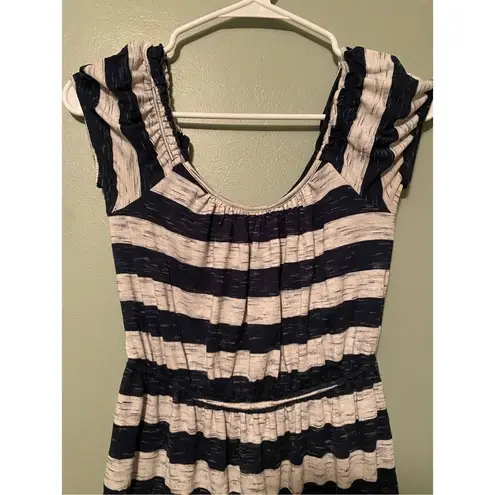 Maurice's Maurice’s Striped Scoop Neck Elastic Waist Short Sleeve Dress Size Small