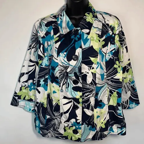 Christopher & Banks Floral Long Sleeve Jacket