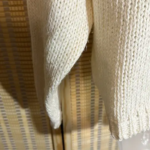 Cabin creek Vintage 1990s Y2K Cream Embroidered Loose Knit Sweater Small